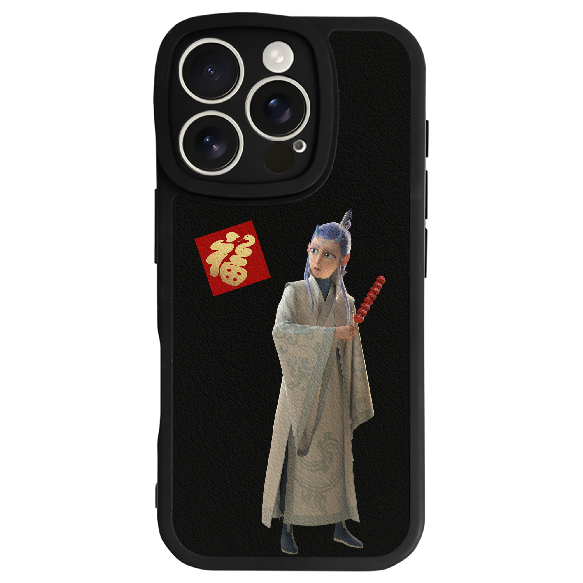 （画像用） Ne Zha 2 ナタ 魔童の大暴れ 【iPhone 16シリーズ対応】シリコンスマホケース（レザー調） 材質：シリコン